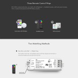 GloboStar® 71546 V3 SKYDANCE DC RF 2.4Ghz Dimmer High Speed Controller 3 Καναλιών DC 12-24V 3 x 5A 96W - Max 12A 288W - IP20 Μ10 x Π3.5 x Υ2cm - 5 Years Warranty