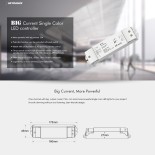 GloboStar® 71568 V1-L SKYDANCE DC RF 2.4Ghz Dimmer High Speed Controller & Push Dimming 1 Κανάλι DC 12-48V 1 x 15A 480W - Max 15A 480W - IP20 Μ17.5 x Π4.5 x Υ2.5cm - 5 Years Warranty