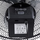 GloboStar® SOLARO-FAN 85352 Solar Fan Αυτόνομος Ηλιακός Επιδαπέδιος Ανεμιστήρας 25W 2 Λειτουργιών Ρεύματος με AC 220-240V ή με Φωτοβολταϊκό Panel 9V 12W & Επαναφορτιζόμενη Μπαταρία Li-ion 7.4V 4400mAh - 12 Ταχύτητες - Ενσωματωμένο USB 2.0 Charger Συσκευών