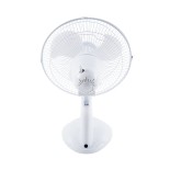 GloboStar® SOLARI-FAN 85354 Solar Fan Αυτόνομος Ηλιακός Επιτραπέζιος Ανεμιστήρας 25W 2 Λειτουργιών Ρεύματος με AC 220-240V ή με Φωτοβολταϊκό Panel 9V 12W & Επαναφορτιζόμενη Μπαταρία Li-ion 7.4V 4400mAh - 3 Ταχύτητες - IP20 - Μ24 x Π36 x Υ49cm - Λευκό - 2 