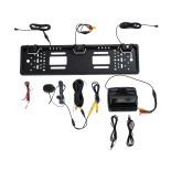 GloboStar® 86011 Σύστημα Παρκαρίσματος 170° σε Πλαίσιο Πινακίδας με 2 Αισθητήρες, 1 Night Vision Κάμερα με Parking Lines & Οθόνη 4.3 inch LCD 1080p CMOS Signal DC 12V Μ11.5 x Π7.5 x Υ2.4cm - 2 Χρόνια Εγγύηση