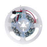 GloboStar® 90606 Digital Pixel Addressable Strip Ultra Slim 3 PIN - Nano Zig Zag S Ψηφιακή Ταινία LED SMD 5050 14W/m 60LED/m 20PIXEL/m SPI/TTL Protocol IC WS2812/SK6812 1152lm/m 120° DC 5V IP20 RGB - Λευκό Σώμα - Μ2000 x Π6 x Υ2mm - Συσκευασία 2 Μέτρων - 