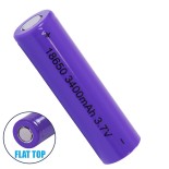 GloboStar® 79097 Επαναφορτιζόμενη Μπαταρία Λιθίου 18650 FLAT PIN 3400mAh Li-ion 3.7V 12.6Wh 