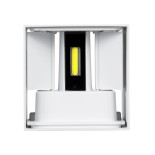 GloboStar® AXIS-S 60566 Φωτιστικό Τοίχου - Απλίκα Αρχιτεκτονικού Φωτισμού Εσωτερικού/Εξωτερικού Χώρου Up & Down LED 10W 1250lm 10 έως 60° AC 220-240V Αδιάβροχο IP65 Μ10 x Π10 x Υ10cm - Ψυχρό Λευκό 6000K - Λευκό - Bridgelux Chip - 3 Χρόνια Εγγύηση