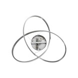 GLOBOSTAR® DEXTER 60915 Μοντέρνο Κρεμαστό Φωτιστικό Οροφής LED 90W 9000lm 300° AC 220-240V IP20 Ρυθμιζόμενο Λευκό CCT με Χειριστήριο από 2700K έως 6000K Dimmable - Lumileds SMD Chip - Σατινέ Νίκελ Βούρτσας - Μ73 x Π73 x Υ16cm - 3 Χρόνια Εγγύηση
