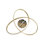 GLOBOSTAR® DEXTER 60916 Μοντέρνο Κρεμαστό Φωτιστικό Οροφής LED 90W 10080lm 300° AC 220-240V IP20 Ρυθμιζόμενο Λευκό CCT με Χειριστήριο από 2700K έως 6000K Dimmable - Lumileds SMD Chip - Χρυσό Πλατίνα - Μ73 x Π73 x Υ16cm - 3 Χρόνια Εγγύηση