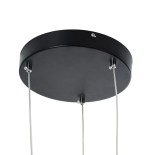 GLOBOSTAR® KIBOO-TRIO 60931 Μοντέρνο Κρεμαστό Φωτιστικό Οροφής LED 90W 10350lm 360° AC 220-240V IP20 Ρυθμιζόμενο Λευκό CCT με Χειριστήριο από 2700K έως 6000K Dimmable - Lumileds SMD Chip - Μαύρο Ματ - Μ60 x Π60 x Υ80cm - 3 Χρόνια Εγγύηση