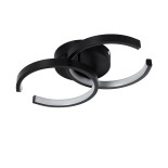 GLOBOSTAR® EVA 61067 Μοντέρνο Φωτιστικό Οροφής LED 16W 1920lm 300° AC 220-240V IP20 Ρυθμιζόμενο Λευκό CCT με On/Off 2700K/4500K/6000K - Lumileds SMD Chip - Μαύρο Ματ - Μ33 x Π21 x Υ7cm - 3 Χρόνια Εγγύηση