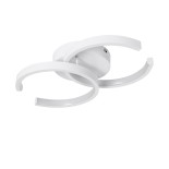 GLOBOSTAR® EVA 61068 Μοντέρνο Φωτιστικό Οροφής LED 16W 1920lm 300° AC 220-240V IP20 Ρυθμιζόμενο Λευκό CCT με On/Off 2700K/4500K/6000K - Lumileds SMD Chip - Λευκό Ματ - Μ33 x Π21 x Υ7cm - 3 Χρόνια Εγγύηση