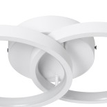 GLOBOSTAR® EVA 61068 Μοντέρνο Φωτιστικό Οροφής LED 16W 1920lm 300° AC 220-240V IP20 Ρυθμιζόμενο Λευκό CCT με On/Off 2700K/4500K/6000K - Lumileds SMD Chip - Λευκό Ματ - Μ33 x Π21 x Υ7cm - 3 Χρόνια Εγγύηση