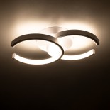 GLOBOSTAR® EVA 61068 Μοντέρνο Φωτιστικό Οροφής LED 16W 1920lm 300° AC 220-240V IP20 Ρυθμιζόμενο Λευκό CCT με On/Off 2700K/4500K/6000K - Lumileds SMD Chip - Λευκό Ματ - Μ33 x Π21 x Υ7cm - 3 Χρόνια Εγγύηση