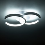 GLOBOSTAR® EVA 61068 Μοντέρνο Φωτιστικό Οροφής LED 16W 1920lm 300° AC 220-240V IP20 Ρυθμιζόμενο Λευκό CCT με On/Off 2700K/4500K/6000K - Lumileds SMD Chip - Λευκό Ματ - Μ33 x Π21 x Υ7cm - 3 Χρόνια Εγγύηση