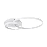 GLOBOSTAR® NEMESIS 61106 Μοντέρνο Φωτιστικό Οροφής LED 67W 6700lm 360° AC 220-240V IP20 Ρυθμιζόμενο Λευκό CCT με Χειριστήριο από 2700K έως 6000K Dimmable - Lumileds SMD Chip - Λευκό Ματ - Μ84 x Π45 x Υ13cm - 3 Χρόνια Εγγύηση