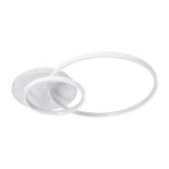 GLOBOSTAR® NEMESIS 61106 Μοντέρνο Φωτιστικό Οροφής LED 67W 6700lm 360° AC 220-240V IP20 Ρυθμιζόμενο Λευκό CCT με Χειριστήριο από 2700K έως 6000K Dimmable - Lumileds SMD Chip - Λευκό Ματ - Μ84 x Π45 x Υ13cm - 3 Χρόνια Εγγύηση