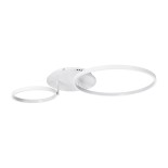 GLOBOSTAR® NEMESIS 61106 Μοντέρνο Φωτιστικό Οροφής LED 67W 6700lm 360° AC 220-240V IP20 Ρυθμιζόμενο Λευκό CCT με Χειριστήριο από 2700K έως 6000K Dimmable - Lumileds SMD Chip - Λευκό Ματ - Μ84 x Π45 x Υ13cm - 3 Χρόνια Εγγύηση