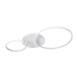 GLOBOSTAR® NEMESIS 61106 Μοντέρνο Φωτιστικό Οροφής LED 67W 6700lm 360° AC 220-240V IP20 Ρυθμιζόμενο Λευκό CCT με Χειριστήριο από 2700K έως 6000K Dimmable - Lumileds SMD Chip - Λευκό Ματ - Μ84 x Π45 x Υ13cm - 3 Χρόνια Εγγύηση