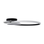 GloboStar® CIRCUO 61229 Φωτιστικό Οροφής Δαχτυλίδι-Κύκλος LED CCT 75W 8400lm 360° AC 220-240V - Εναλλαγή Φωτισμού μέσω Τηλεχειριστηρίου All In One Ψυχρό 6000k+Φυσικό 4500k+Θερμό 2700k Dimmable Μ53 x Π42.5 x Υ9cm - Μαύρο - 3 Years Warranty