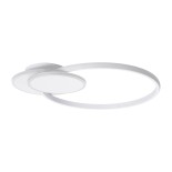 GLOBOSTAR® CIRCUO 61230 Μοντέρνο Φωτιστικό Οροφής LED 75W 7500lm 360° AC 220-240V IP20 Ρυθμιζόμενο Λευκό CCT με Χειριστήριο από 2700K έως 6000K Dimmable - Lumileds SMD Chip - Λευκό Ματ - Μ53 x Π42.5 x Υ9cm - 3 Χρόνια Εγγύηση