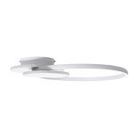 GLOBOSTAR® CIRCUO 61230 Μοντέρνο Φωτιστικό Οροφής LED 75W 7500lm 360° AC 220-240V IP20 Ρυθμιζόμενο Λευκό CCT με Χειριστήριο από 2700K έως 6000K Dimmable - Lumileds SMD Chip - Λευκό Ματ - Μ53 x Π42.5 x Υ9cm - 3 Χρόνια Εγγύηση