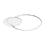 GLOBOSTAR® CIRCUO 61230 Μοντέρνο Φωτιστικό Οροφής LED 75W 7500lm 360° AC 220-240V IP20 Ρυθμιζόμενο Λευκό CCT με Χειριστήριο από 2700K έως 6000K Dimmable - Lumileds SMD Chip - Λευκό Ματ - Μ53 x Π42.5 x Υ9cm - 3 Χρόνια Εγγύηση