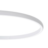 GLOBOSTAR® CIRCUO 61230 Μοντέρνο Φωτιστικό Οροφής LED 75W 7500lm 360° AC 220-240V IP20 Ρυθμιζόμενο Λευκό CCT με Χειριστήριο από 2700K έως 6000K Dimmable - Lumileds SMD Chip - Λευκό Ματ - Μ53 x Π42.5 x Υ9cm - 3 Χρόνια Εγγύηση