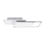 GLOBOSTAR® SQUARO 61232 Μοντέρνο Φωτιστικό Οροφής LED 75W 7500lm 360° AC 220-240V IP20 Ρυθμιζόμενο Λευκό CCT με Χειριστήριο από 2700K έως 6000K Dimmable - Lumileds SMD Chip - Λευκό Ματ - Μ48.5 x Π51 x Υ9cm - 3 Χρόνια Εγγύηση