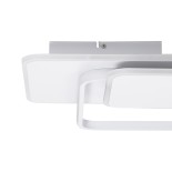 GLOBOSTAR® SQUARO 61232 Μοντέρνο Φωτιστικό Οροφής LED 75W 7500lm 360° AC 220-240V IP20 Ρυθμιζόμενο Λευκό CCT με Χειριστήριο από 2700K έως 6000K Dimmable - Lumileds SMD Chip - Λευκό Ματ - Μ48.5 x Π51 x Υ9cm - 3 Χρόνια Εγγύηση