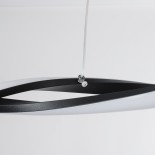 GLOBOSTAR® MORALES 61275 Μοντέρνο Κρεμαστό Φωτιστικό Οροφής LED 54W 5400lm 300° AC 220-240V IP20 Ρυθμιζόμενο Λευκό CCT με Χειριστήριο από 2700K έως 6000K Dimmable - Lumileds SMD Chip - Μαύρο Ματ - Μ90 x Π14 x Υ14cm - 3 Χρόνια Εγγύηση