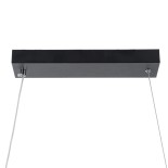 GLOBOSTAR® MORALES 61275 Μοντέρνο Κρεμαστό Φωτιστικό Οροφής LED 54W 5400lm 300° AC 220-240V IP20 Ρυθμιζόμενο Λευκό CCT με Χειριστήριο από 2700K έως 6000K Dimmable - Lumileds SMD Chip - Μαύρο Ματ - Μ90 x Π14 x Υ14cm - 3 Χρόνια Εγγύηση