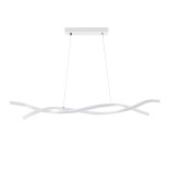GLOBOSTAR® MORALES 61276 Μοντέρνο Κρεμαστό Φωτιστικό Οροφής LED 54W 5400lm 300° AC 220-240V IP20 Ρυθμιζόμενο Λευκό CCT με Χειριστήριο από 2700K έως 6000K Dimmable - Lumileds SMD Chip - Λευκό Ματ - Μ90 x Π14 x Υ14cm - 3 Χρόνια Εγγύηση