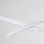 GLOBOSTAR® MORALES 61276 Μοντέρνο Κρεμαστό Φωτιστικό Οροφής LED 54W 5400lm 300° AC 220-240V IP20 Ρυθμιζόμενο Λευκό CCT με Χειριστήριο από 2700K έως 6000K Dimmable - Lumileds SMD Chip - Λευκό Ματ - Μ90 x Π14 x Υ14cm - 3 Χρόνια Εγγύηση