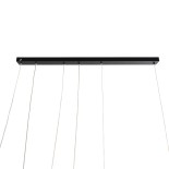 GloboStar® LINEARE 61290 Κρεμαστό Φωτιστικό Οροφής Design LED CCT 67W 7504lm 300° AC 220-240V - Εναλλαγή Φωτισμού μέσω Τηλεχειριστηρίου All In One Ψυχρό 6000k+Φυσικό 4500k+Θερμό 2700k Dimmable Μ130 x Π25 x Υ60cm - Μαύρο - 3 Years Warranty