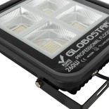 GloboStar® TITAN 61434 Επαγγελματικός Προβολέας για Γήπεδα Tennis & Ποδοσφαίρου 5x5 LED 260W 32500lm 60°x90° FishEye AC 220-240V - Αδιάβροχος IP67 - Μ30 x Π8 x Υ28cm - Μαύρο - Φυσικό Λευκό 5000K - LUMILEDS Chips - TÜV Rheinland Certified - 5 Years Warrant
