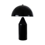 GloboStar® URANUS-S 61449 Μοντέρνο Επιτραπέζιο Φωτιστικό Πορτατίφ Δίφωτο 2 x E27 IP20 Μαύρο & Λευκό Μέταλλο - Μ25 x Π25 x Υ39cm