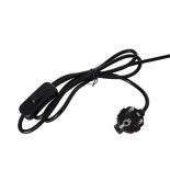 GloboStar® URANUS-S 61449 Μοντέρνο Επιτραπέζιο Φωτιστικό Πορτατίφ Δίφωτο 2 x E27 IP20 Μαύρο & Λευκό Μέταλλο - Μ25 x Π25 x Υ39cm