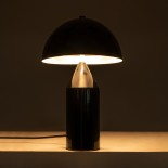 GloboStar® URANUS-S 61449 Μοντέρνο Επιτραπέζιο Φωτιστικό Πορτατίφ Δίφωτο 2 x E27 IP20 Μαύρο & Λευκό Μέταλλο - Μ25 x Π25 x Υ39cm
