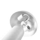 GLOBOSTAR® URANUS-S 61450 Μοντέρνο Επιτραπέζιο Φωτιστικό Πορτατίφ με Ντουί 2 x E27 AC 220-240V IP20 - Λευκό - Μ25 x Π25 x Υ39cm