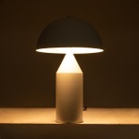 GLOBOSTAR® URANUS-S 61450 Μοντέρνο Επιτραπέζιο Φωτιστικό Πορτατίφ με Ντουί 2 x E27 AC 220-240V IP20 - Λευκό - Μ25 x Π25 x Υ39cm