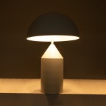 GLOBOSTAR® URANUS-M 61454 Μοντέρνο Επιτραπέζιο Φωτιστικό Πορτατίφ με Ντουί 2 x E27 AC 220-240V IP20 - Λευκό - Μ35 x Π35 x Υ54cm