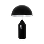 GloboStar® URANUS-L 61457 Μοντέρνο Επιτραπέζιο Φωτιστικό Πορτατίφ Δίφωτο 2 x E27 IP20 Μαύρο & Λευκό Μέταλλο - Μ50 x Π50 x Υ77cm