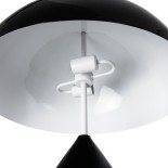 GloboStar® URANUS-L 61457 Μοντέρνο Επιτραπέζιο Φωτιστικό Πορτατίφ Δίφωτο 2 x E27 IP20 Μαύρο & Λευκό Μέταλλο - Μ50 x Π50 x Υ77cm