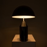 GloboStar® URANUS-L 61457 Μοντέρνο Επιτραπέζιο Φωτιστικό Πορτατίφ Δίφωτο 2 x E27 IP20 Μαύρο & Λευκό Μέταλλο - Μ50 x Π50 x Υ77cm