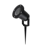 GloboStar® GARDELINI 61481 Καρφωτό Κινούμενο Φωτιστικό Σποτ Κήπου με Ντουί 1 x GU10 VDE Certified AC 220-240V Αδιάβροχο IP65 - Σώμα Αλουμινίου & Υψηλής Αντοχής Tempered Glass & Μ40cm VDE Καλώδιο Σύνδεσης - Φ10 x Υ30cm - Μαύρο - 5 Χρόνια Εγγύηση