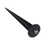 GloboStar® GARDELINI 61481 Καρφωτό Κινούμενο Φωτιστικό Σποτ Κήπου με Ντουί 1 x GU10 VDE Certified AC 220-240V Αδιάβροχο IP65 - Σώμα Αλουμινίου & Υψηλής Αντοχής Tempered Glass & Μ40cm VDE Καλώδιο Σύνδεσης - Φ10 x Υ30cm - Μαύρο - 5 Χρόνια Εγγύηση