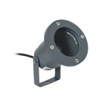 GloboStar® GARDELINI 61482 Καρφωτό Κινούμενο Φωτιστικό Σποτ Κήπου με Ντουί 1 x GU10 VDE Certified AC 220-240V Αδιάβροχο IP65 - Σώμα Αλουμινίου & Υψηλής Αντοχής Tempered Glass & Μ40cm VDE Καλώδιο Σύνδεσης - Φ10 x Υ30cm - Γκρι Ανθρακί - 5 Χρόνια Εγγύηση
