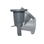 GloboStar® GARDELINI 61482 Καρφωτό Κινούμενο Φωτιστικό Σποτ Κήπου με Ντουί 1 x GU10 VDE Certified AC 220-240V Αδιάβροχο IP65 - Σώμα Αλουμινίου & Υψηλής Αντοχής Tempered Glass & Μ40cm VDE Καλώδιο Σύνδεσης - Φ10 x Υ30cm - Γκρι Ανθρακί - 5 Χρόνια Εγγύηση