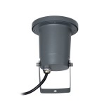 GloboStar® GARDELINI 61482 Καρφωτό Κινούμενο Φωτιστικό Σποτ Κήπου με Ντουί 1 x GU10 VDE Certified AC 220-240V Αδιάβροχο IP65 - Σώμα Αλουμινίου & Υψηλής Αντοχής Tempered Glass & Μ40cm VDE Καλώδιο Σύνδεσης - Φ10 x Υ30cm - Γκρι Ανθρακί - 5 Χρόνια Εγγύηση