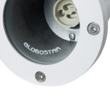 GloboStar® GARDELINI 61483 Καρφωτό Κινούμενο Φωτιστικό Σποτ Κήπου με Ντουί 1 x GU10 VDE Certified AC 220-240V Αδιάβροχο IP65 - Σώμα Αλουμινίου & Υψηλής Αντοχής Tempered Glass & Μ40cm VDE Καλώδιο Σύνδεσης - Φ10 x Υ30cm - Λευκό - 5 Χρόνια Εγγύηση