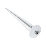 GloboStar® GARDELINI 61483 Καρφωτό Κινούμενο Φωτιστικό Σποτ Κήπου με Ντουί 1 x GU10 VDE Certified AC 220-240V Αδιάβροχο IP65 - Σώμα Αλουμινίου & Υψηλής Αντοχής Tempered Glass & Μ40cm VDE Καλώδιο Σύνδεσης - Φ10 x Υ30cm - Λευκό - 5 Χρόνια Εγγύηση