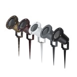 GloboStar® GARDELINI 61483 Καρφωτό Κινούμενο Φωτιστικό Σποτ Κήπου με Ντουί 1 x GU10 VDE Certified AC 220-240V Αδιάβροχο IP65 - Σώμα Αλουμινίου & Υψηλής Αντοχής Tempered Glass & Μ40cm VDE Καλώδιο Σύνδεσης - Φ10 x Υ30cm - Λευκό - 5 Χρόνια Εγγύηση